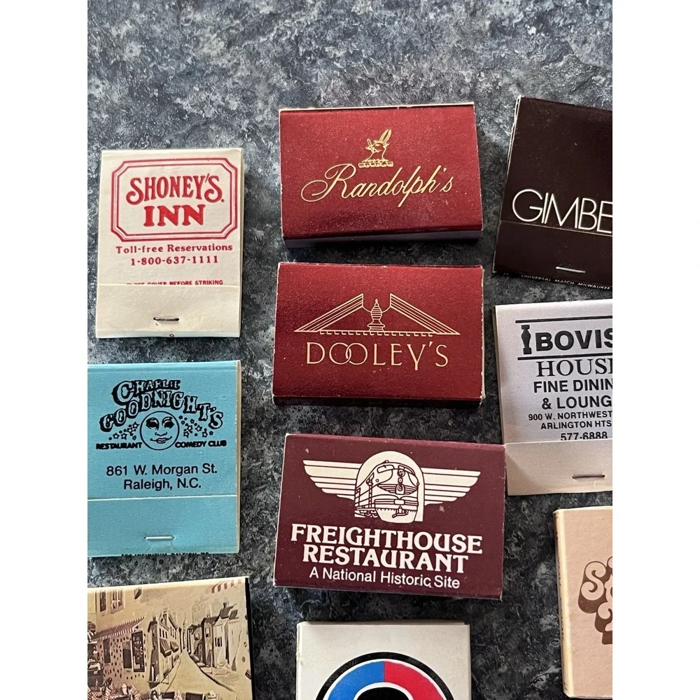 17 Vintage Matches/Matchbook Lot Restaurants, Stores-Dooley, TGI Fridays & More